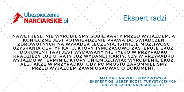 ekspert ds. ubezpieczeń turystycznych